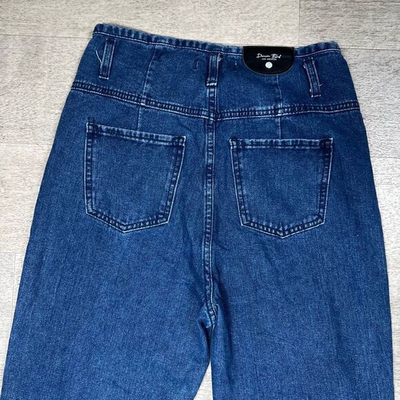 Denim Blvd. High Waisted Straight Leg Jeans, Front Seam Detail, Junior’s Size 5 - Picture 11 of 11